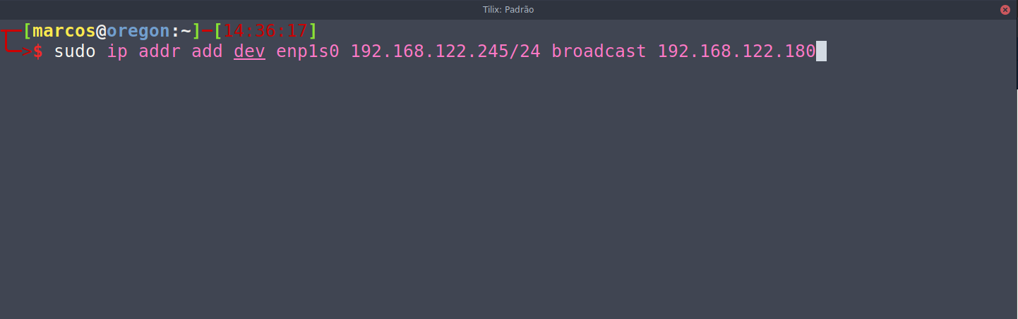 SUDO - Alterando o IP com usuário não privilegiado