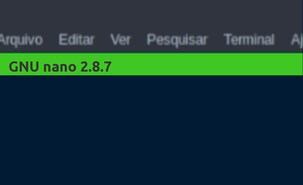 Compilando o Nano Editor