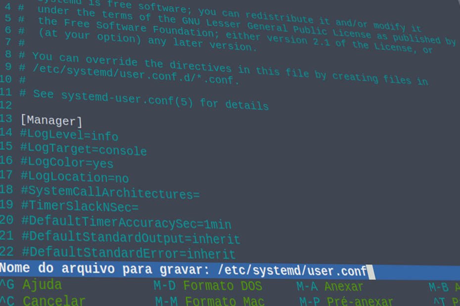 Funções do Nano