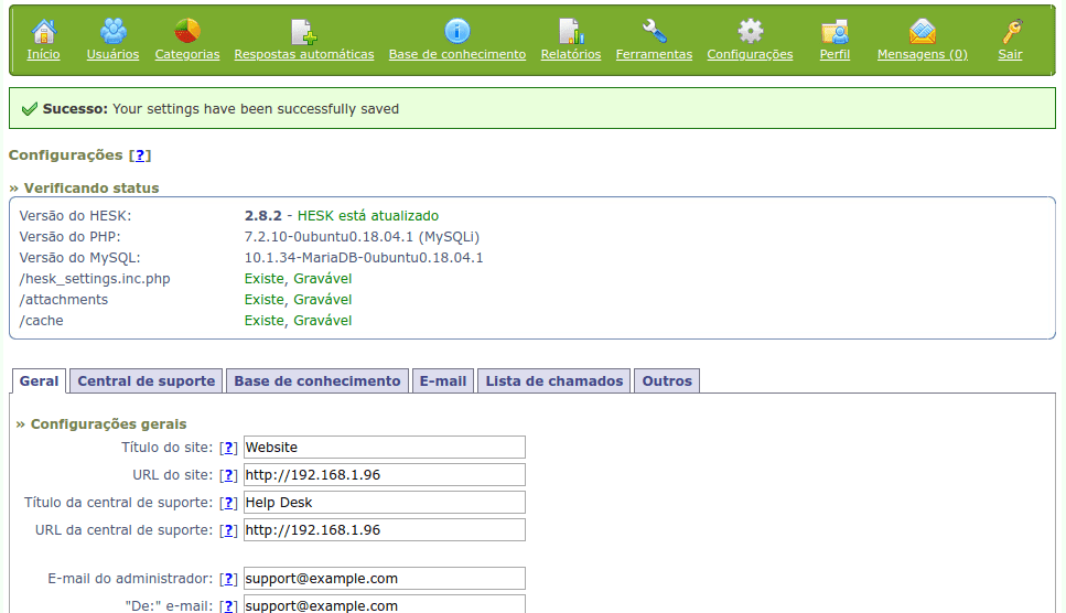 Instalando o Hesk, um pequeno mas efiaz sistema de helpdesk