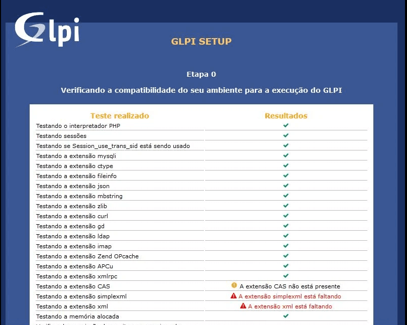 Instalando extensoes simplexml e xmlrpc